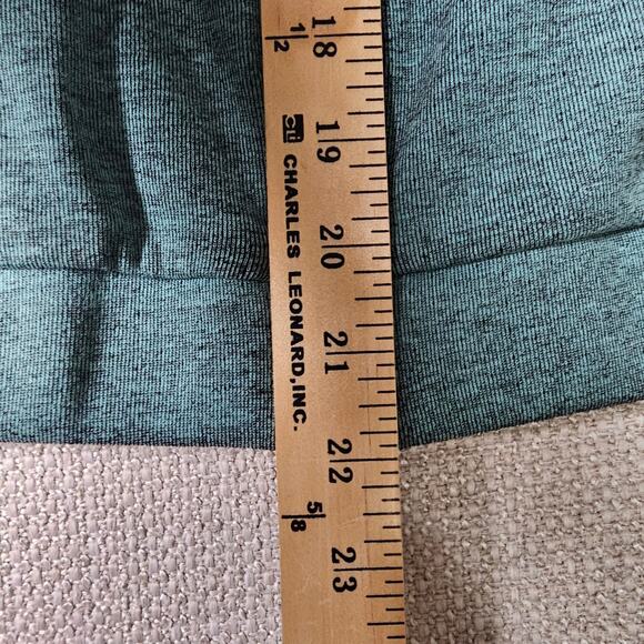 REI Hoodie Zip Up Sweatshirt Heathered Green with Black Trim Drawstring Hood  Lg - Picture 6 of 11